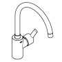 GROHE Feel Einhand-Spültischbatterie 1/2" hoher Auslauf, 1 Strahlart