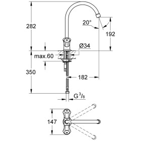 Rubinetto monocomando per lavello GROHE Costa
