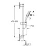 GROHE Vitalio Comfort 110 Brausestangenset 60 cm mit 2 Strahlarten, Duschablage