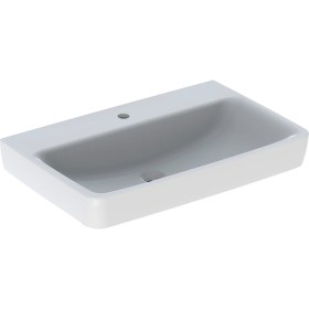 Geberit Renova Plan Waschtisch 75 cm mit Hahnloch mittig, ohne Überlauf