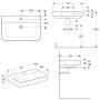 Geberit Renova Plan Waschtisch 75 cm mit Hahnloch mittig, ohne Überlauf