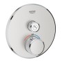 GROHE Grohtherm SmartControl Thermostat Fertigmontageset mit einem Absperrventil, runde Ausführung