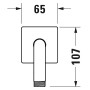 Duravit Brausearm gebogen 41 cm, mit eckiger Rosette