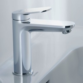 Duravit Wave Einhebel-Waschtischarmatur M MinusFlow mit Zugstangen-Ablaufgarnitur