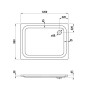 Steel Plan Duschwanne 90 x 120 x 6,5 cm