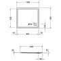 Duravit Starck Slimline Duschwanne Rechteck 100 x 90 cm mit Antislip