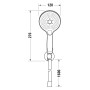 Duravit Wandanschlußbogenset mit Handbrause 3jet MinusFlow