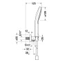 Duravit Wandanschlußbogenset mit Handbrause 3jet MinusFlow