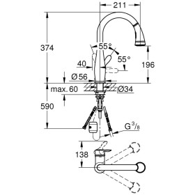 Rubinetto monocomando per lavello GROHE Parkfield