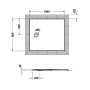 Duravit Tempano Duschwanne 100 x 90 cm, mit Antislip