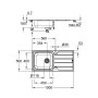 GROHE K500 Edelstahl-Einbauspüle 100 x 50 cm mit Abtropffläche, reversible