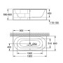 GROHE Essence Einbau-Badewanne 180 x 80 cm