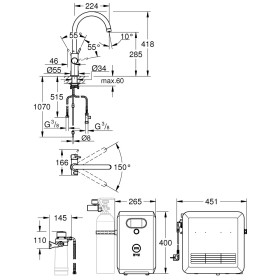 Kit de sortie C GROHE Blue Professional