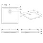 Geberit Nemea quadratische Duschwanne 90 x 90 cm