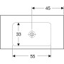 Geberit ONE Möbelwaschtisch 90 cm, Abgang vertikal, ohne Hahnloch, ohne Überlauf