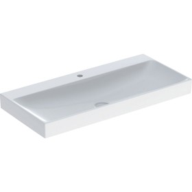 Geberit ONE Waschtisch 105 cm, Abgang vertikal, 1 Hahnloch, ohne Überlauf