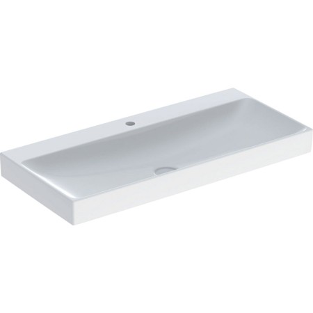 Geberit ONE Waschtisch 105 cm, Abgang vertikal, 1 Hahnloch, ohne Überlauf