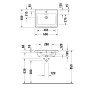 Duravit D-Neo Möbelwaschtisch 60 cm, mit 1 Hahnloch und Überlauf
