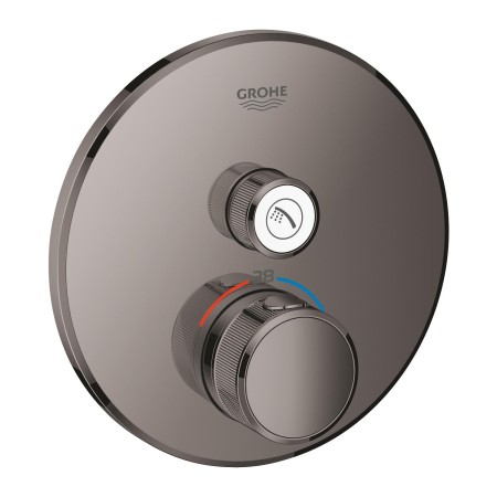 GROHE Grohtherm SmartControl Thermostat Fertigmontageset mit einem Absperrventil, runde Ausführung
