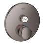 GROHE Grohtherm SmartControl Thermostat Fertigmontageset mit einem Absperrventil, runde Ausführung