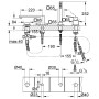 GROHE Eurocube 4-Loch Einhand-Wannenkombination
