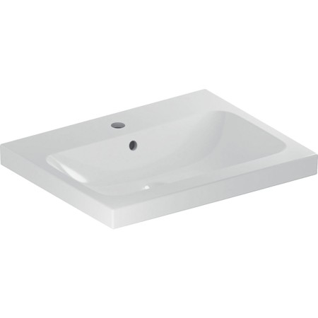 Geberit iCon Light Aufsatzwaschtisch 60 cm mit Hahnloch mittig und Überlauf