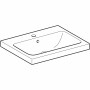 Geberit iCon Light Aufsatzwaschtisch 60 cm mit Hahnloch mittig und Überlauf