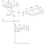 Geberit iCon Light Aufsatzwaschtisch 60 cm mit Hahnloch mittig und Überlauf