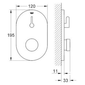 GROHE Eurosmart CT Selbstschluß-Brausebatterie