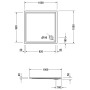 Duravit Starck Slimline Duschwanne Quadrat 100 x 100 cm mit Antislip