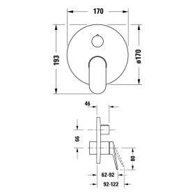 Duravit Wave Einhebel-Brausemischer mit Umsteller