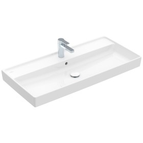 Mobiletto lavabo Villeroy & Boch Collaro 100 cm, finitura satinata, con troppopieno, 1 foro per rubinetto