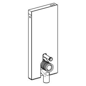 Geberit Monolith Plus Sanitärmodul für Stand-WC, 101 cm, Frontverkleidung aus Steinzeug