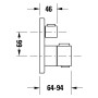 Duravit Thermostatarmaturen Thermostat Unterputz Set, 2 Verbraucher, eckig