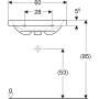 Geberit iCon Light Waschtisch 60 cm ohne Hahnloch, ohne Überlauf