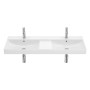 Roca Ona Doppelwaschtisch 120 x 46 cm, mit 2x 1 Hahnloch