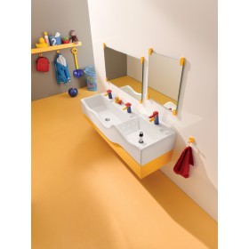 Geberit 3Bambini Spiel- und Waschlandschaft mit 3 Waschplätzen, Version links