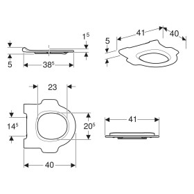 Geberit Bambini WC-Sitzring für Kinder, mit Stützfunktion