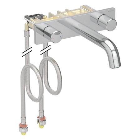 Geberit ONE Waschtischarmatur rundes Design, Wandmontage, für UP-Funktionsbox