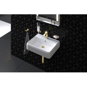 Rubinetto monocomando per lavabo Duravit Wave M con scarico a tirante
