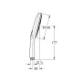 GROHE Rainshower SmartActive 130 Cube Handbrause mit 3 Strahlarten