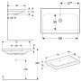 Geberit iCon Aufsatzwaschtisch 75 cm ohne Hahnloch, mit Überlauf