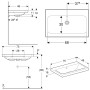 Geberit iCon Aufsatzwaschtisch 75 cm ohne Hahnloch, mit Überlauf