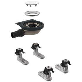 Geberit Rohbauset, zu Setaplano Duschfläche, Sperrwasserhöhe 3 cm, mit 4 Füßen