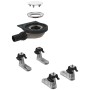 Geberit Rohbauset, zu Setaplano Duschfläche, Sperrwasserhöhe 3 cm, mit 4 Füßen