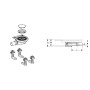 Geberit Rohbauset, zu Setaplano Duschfläche, Sperrwasserhöhe 3 cm, mit 4 Füßen