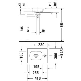 Lavabo Duravit Sivida 41 cm