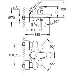 GROHE Eurostyle Einhand-Wannenbatterie DN 15