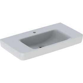Geberit Renova Plan Waschtisch 90 cm mit Ablagefläche, Hahnloch mittig, ohne Überlauf