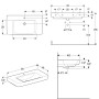 Geberit Renova Plan Waschtisch 90 cm mit Ablagefläche, Hahnloch mittig, ohne Überlauf